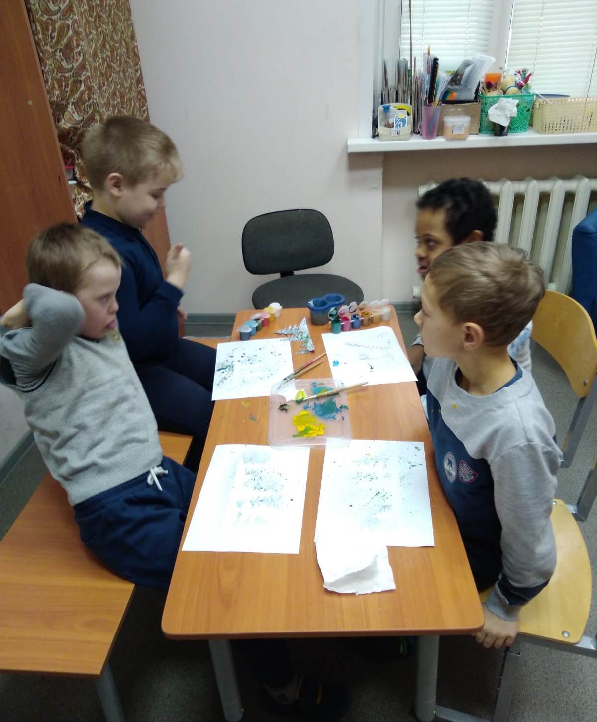 Занятие на тему зимы в ГБУ РЦ г.Тверь