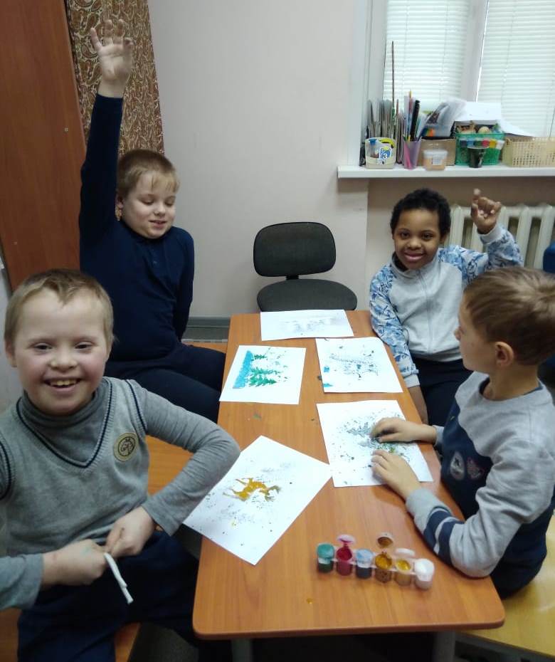 Занятие на тему зимы в ГБУ РЦ г.Тверь
